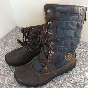 TIMBERLAND Mount Holly Tall Lace Boots Waterproof Brown 21644 US Womens Size 9.5